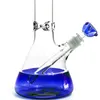 16 "Grace Hookahs Bong Blue Color Beaker Base Water Pipe Ice Catcher 14-18mm Downstem Tall For Glass