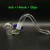 Neuer Glas-Aschefänger-Bubbler mit J-Haken-Adapter, 18 mm J-Haken, Pfeifen, Glaspfeifen, Tabakpfeifen, Glas-Wasserpfeifen, Dab-Rigs