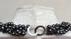 Nouveau collier de perle de mariage Arriver, couleur noire 18 pouces 4rows 6-6.5mm véritable collier de perles d'eau douce, bijoux de perles à la main