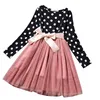 Printemps automne manches longues enfants fille vêtements décontracté école robe pour filles mini Tutu robe enfants fille fête porter des vêtements