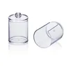 Deux couches acrylique Portable rond conteneur boîte de rangement étui maquillage organisateur coton tampon boîte cosmétiques écouvillon q-tip titulaire