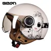 Motocicleta Capacete Capuz 3 4 Aberto Rosto Vintage Capacete Moto Casque Casco Capacete Homens Mulheres Scooter Motor