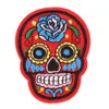 11 Uds. Conjunto de parches de hierro bordados de calavera rosa para bolsas de ropa apliques con motivos DIY accesorios de ropa insignias de tela 294n