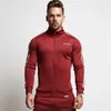 Mäns fitness hoodies crossfit pullover dragkedja jacka tröjor kroppsbyggande sportkläder mode hoodies