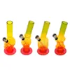 Ny Min 150mm Various Frosted Slim Acrylic Bong Twist Bubble Vattenrör Alla Designs Hookah Shisha Rökning Metallrör Glas Bong Bubblers