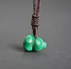 Real Malachite Naszyjnik Wisiorek Mała Dograda Wisiorek Lucky Green Jade Wisiorek Jade Biżuteria Fine Jewelry