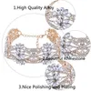 Bling crystal brud smycken set silver pläterad halsband diamantörhängen bröllop smyckesuppsättningar för brud kvinnor tillbehör3485060