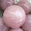 105-110mm tamanho Grande Natural Rosa de Quartzo Esfera de Cristal Magia Esfera reiki Cura para venda Casa Decorações Frete grátis