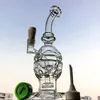 Faberge Fab Egg Hookahs Glass Bongs Swiss Perc Recycler Water Pipes 145mm Joint Oil Rig Showerhead Percolator Dab Rigs Ship6829437