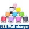 벽 충전기 여행 어댑터 5V 1A 다채로운 홈 미국 플러그 USB 충전기 안 드 로이드 전화 태블릿 PC 유니버설 미국 버전