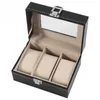 High Grade 3 slots pu lederen box case voor horloge sieraden display opslag organizer 7492475