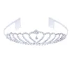 Corona Tiara Princess Fascia Elegante strass con pin per matrimonio