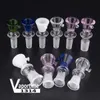 Szklana miska grzebień ekran 10mm 14mm 18mm kobieta mężczyzna wspólne połączenie kolor fajka wodna platforma wiertnicza Bubbler dym Bong 413