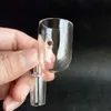 25mm XL Thick Quartz Rocket Head Banger Smoking Pipe Tool Nail Round Bottom Base 10mm 14mm 18mm Male Female for Hookahs Glass Bong