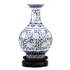 Jingdezhen Rice-pattern Porcelain Chinese Vase Antique Blue-and-white Bone China Decorated Ceramic Vase