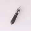 Оптовая природный черный друзы вулканической лавы камень драгоценный камень шестиугольная точка кулон пемза камень Шарм для ожерелье ювелирных изделий