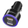 최고 품질 QC3.0 6.2A 터보 USB 차량용 충전기 빠른 충전 자동차 충전기 듀얼 USB 자동차 휴대 전화 충전기