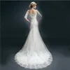 New Winter Word Shoulder Bridal Tail Wedding Dresses Sleeves Lace Decals Beaded Tail Small Trailing Style Church Dresses DH77