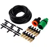 Sistema di raffreddamento con nebulizzazione per giardino esterno Raccordo per tubo da 4/7 mm Kit di ugelli da 10 pezzi Kit di irrigazione per irrigatore Sistema di forniture da giardino