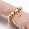 Szelam mode blanc cristal clé Bracelet à breloques pour femmes or européen bricolage perles Bracelets Bracelets Pulseira SBR170013