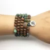 SN1371 Fashion Bracelet For Women High Quality Balance Healing Yoga 108 Mala Bracelets Natural African Tuquoise Wood Bead