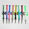 wholesale Hookahs Silicon Nectars 10mm male titanium nails dabber tools rig bongs silicone nectar bong SiliNectar smoke dab vapor straw