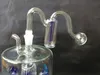 Double filter m pot Wholesale Glass bongs Oil Burner Water Pipes Rigs Smoking