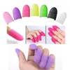 100 Set 5st Nagelbehandlingar Art Tips UV Gel Polish Remover Wrap Silicone Elastic Soak Off Cap Manicure Cleaning Lack Tool Återanvändbart finger