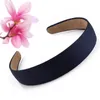 12PCS 25mm Solid Color Satin Covered Resin Hairbands Ribbon Covered Casual Womens Kids Cute Headbands Headband