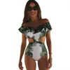 Eendelig badpak sexy badmode vrouwen 2017 zomer strandkleding badpak bandage backless halter top monokini bodysuit8647560