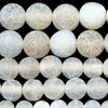 8 mm Pierre naturelle givre crabe blanc agates ronde Perles 4 6 8 10 12MM pick Taille pour la fabrication de bijoux