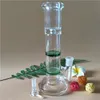 Pipa ad acqua per narghilè in vetro spesso e stabile 2 perc 11 pollici di altezza (GB-396)