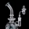 Quartz banger round bottom with spin quartz carb cap quartz bead flat top domeless polished joint for glass bong dab rigs