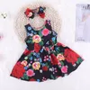 2018 Mikrdoo Kleinkind Baby Mädchen Blumenkleid Liebe Herz Prinzessin Party Geburtstag Kleid Rock mit Stirnband 2 Stück Kleidung für Alter 0-3T