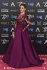 Långärmade Zuhair Murad Aftonklänningar Pärlor Sheer Neck Illusion Bodice Prom Klänning Sequins Runaway Formella Red Carpet Party Gowns