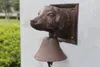 Cloche de bienvenue vintage en fonte pour chien