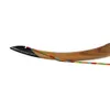 30-55Lbs łucznictwo 55 '' Recurve Tradycyjny łuk Mongolski Horse Longbow Drewniane Włókno węglowe Prawe lewe strony Polowanie Strzelanie na zewnątrz