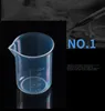 50ml och 100 ml plastglas Graduated Measuring Cup Jug Beaker Kök Lab Tool Liquid Measure Tool PP BEAKER T1I413 200PCS