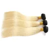 Dark Roots Ombre 1B613 Blondes Haar Brasilianisches Reines Menschenhaar Weben 34 Bundles 10A Peruanisches Indisches Malaysisches Glattes Remy Haar544571648