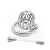2 Styles Male Chastity Device Penis Lock Stainless Steel Cock Cage Metal Chastity Belt Sex Toys For Men With Curved Penis Ring