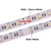 RGBW LED قطاع 5050 SMD DC12V 24V الضوء المرن 4 ألوان في 1 الصمام رقاقة 60 LED / م غير مقاوم للماء 5M / الكثير