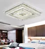 LED Modern Square Crystal Stainless Steel Chandeliers LED Lamp Ceiling Lights For Foyer Bedroom LLFA