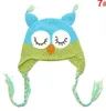 wholesale Enfant en bas âge Hibou Oreille Flap Crochet Chapeau Enfants À La Main Crochet OWL Beanie Chapeau À La Main OWL Beanie Enfants Tricoté À La Main Chapeau