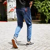 2018 Business Style Hommes Élastique Denim Sarouel Homme Designer Denim Harajuku Pleine Longueur Jogger Hommes Pantalon Plus La Taille M-8XL