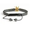 Bracelets Men Crown Crow