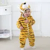 Dziecko Tiger Ubrania Wiosna I Jesień Fundusz Flanel Modelowanie Zwierząt Wspinaczka Odzież Odzież dziecięca Odzież Noworodka Tanie Wholesaale