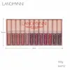 Trucco Rossetto liquido opaco kit trucco labbra lucidalabbra tinta velluto lunga durata rossetto impermeabile impermeabile nudo Langmanni5304366