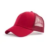 6 Kleuren Paardenstaart Ball Cap Messy Buns Trucker Ponycaps Plain Baseball Vizier Cap Vader Hoed Paardenstaart Snapbacks