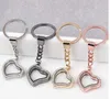 Okrągły serce Rhinestone Brelok Kryształ DIY Wisiorek Breloki Keyring Ring Gifts