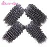 Kinky Curly Human Hair 4 Bundles Natural Black 10a 100 nieprzetworzone ludzkie włosy Remy Krótki salon kręcony splot brazylijskie dziewicze włosy W5142972